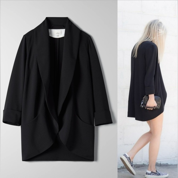 ARITZIA Wilfred Chevalier Jacket Relaxed Open-front Blazer 3/4 Sleeve Size 0 - Picture 1 of 12